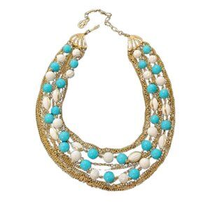 Vintage Signed Kramer Multistrand Beaded Necklace